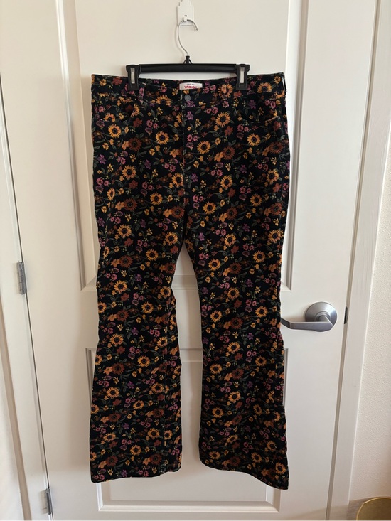 Wrangler Pants - Wrangler Women's Fierce Flare Corduroy Pants, Midnight Floral, Size 18 x 32